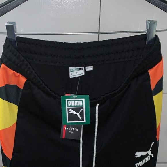PUMA Black Joggers with Orange and Yellow Accents - Picture 2 of 6